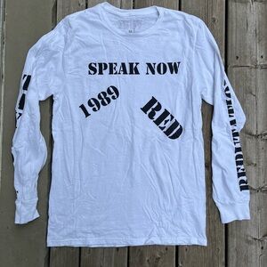 Taylor Swift Eras Long Sleeve White AMA Shirt Size Medium New